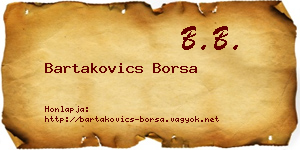 Bartakovics Borsa névjegykártya